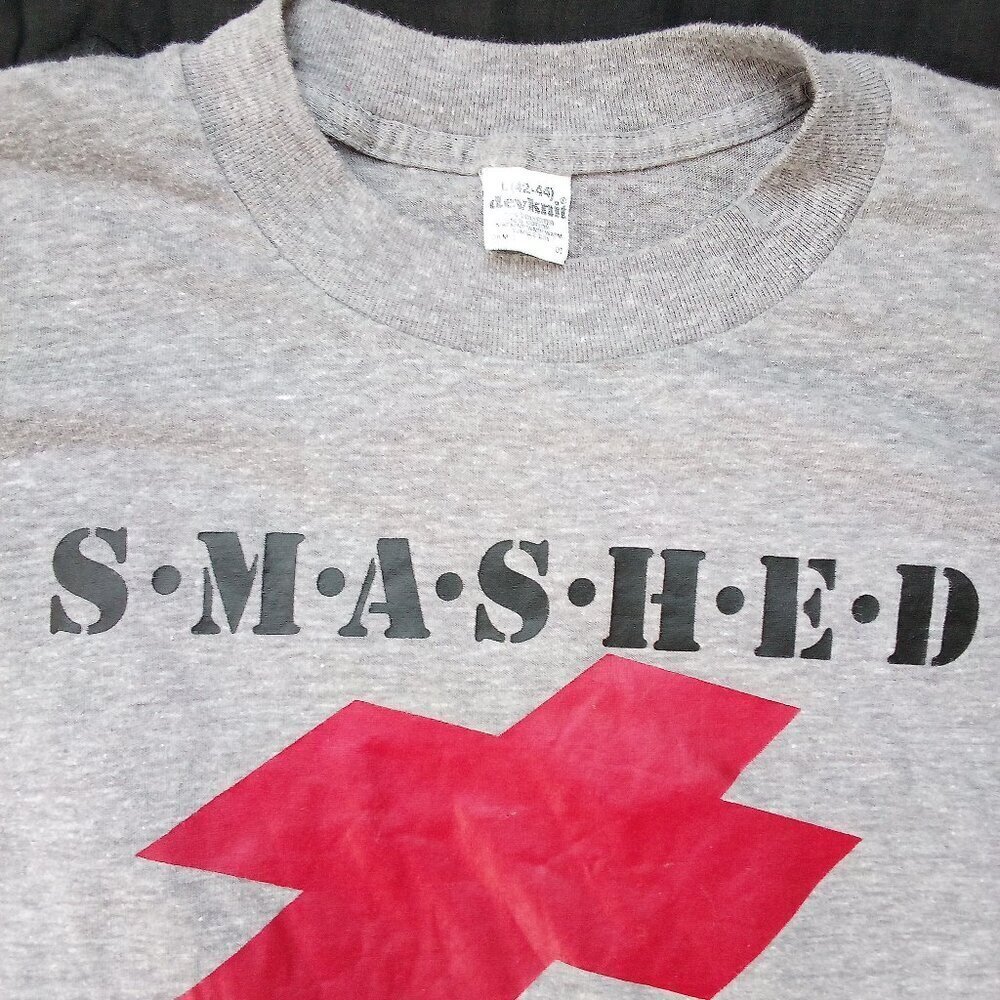 Vintage 80s MASH Smashed Parody Joke Gag T-Shirt